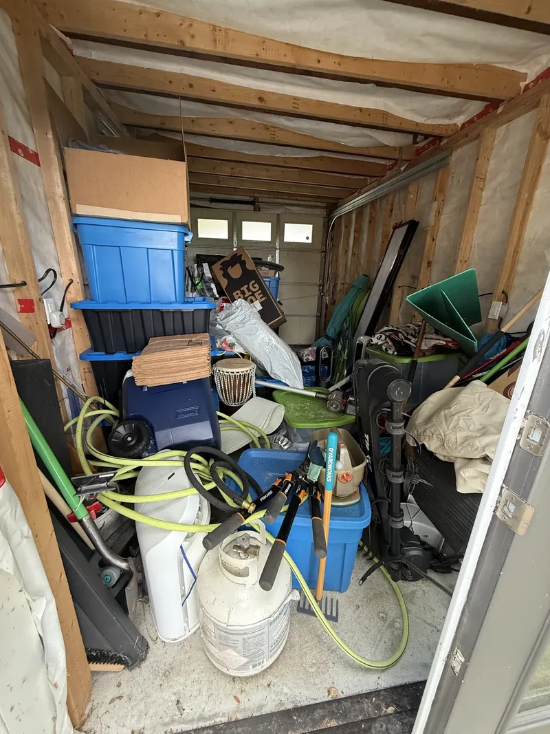 Garage before professional home organizing in the GTA - Chaos Meets Order