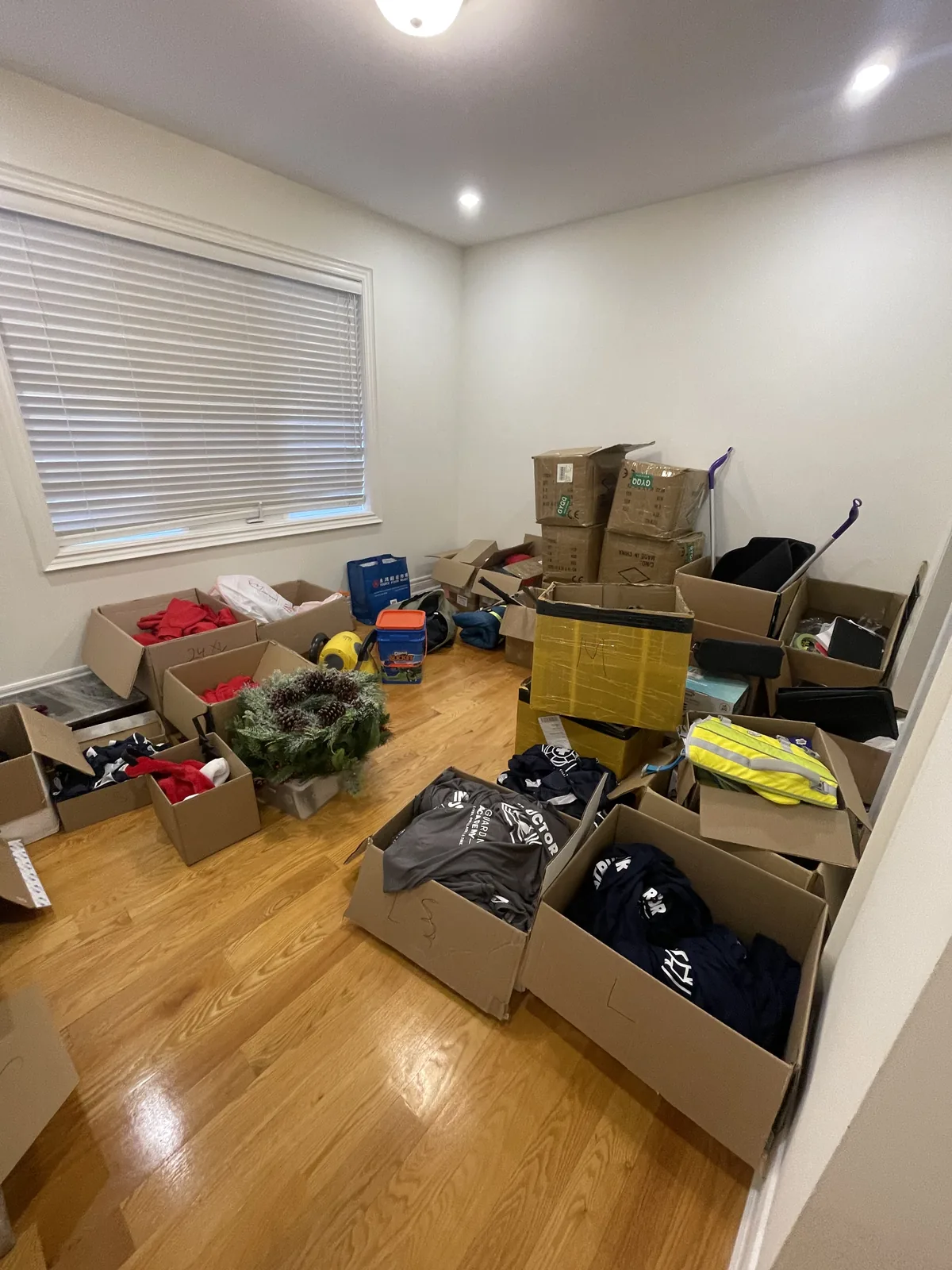 Storage room before professional home organizing in the GTA - Chaos Meets Order