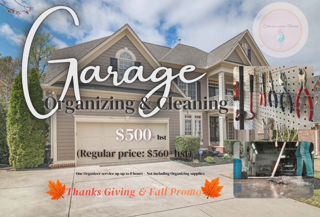 Organized garage space with professional decluttering in Vaughan, Markham, and York Region